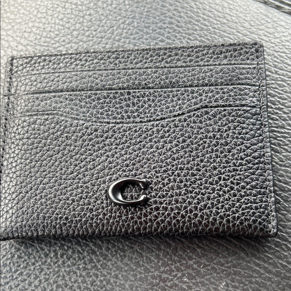 Black Leather Card Holder